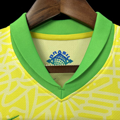 Brazil Vini Jr 7 Home Soccer Jersey 2024/25