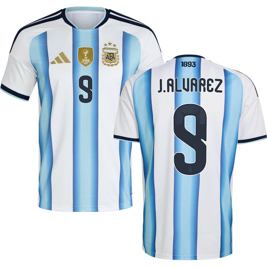 Argentina Julián Álvarez 9 Home Soccer Jersey World Cup 2026