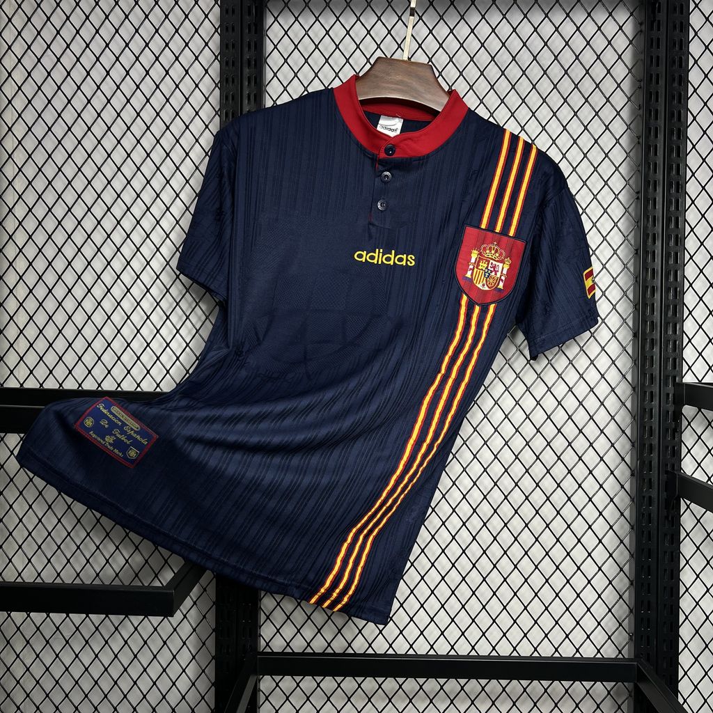 Spain Retro Away Soccer Jersey Euro Cup 1996