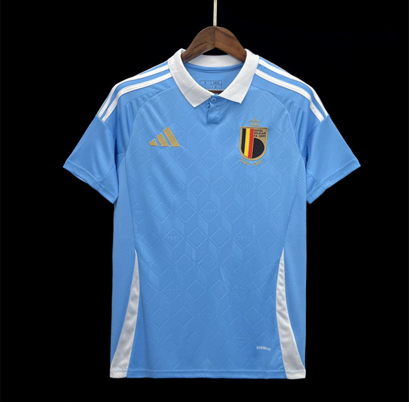 Belgium Arthur Theate 3 Away Soccer Jersey UEFA Euro 2024