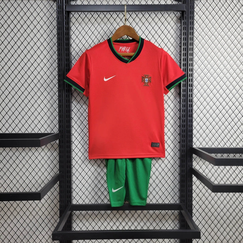 Portugal Luís Figo 7 Kids Home Soccer Jersey Euro 2024
