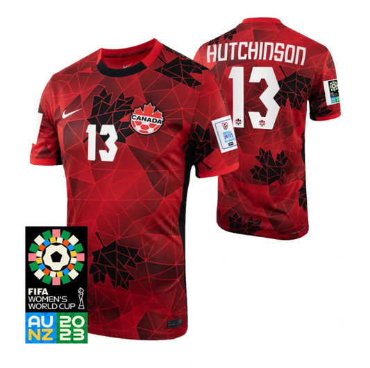 Canada Atiba Hutchinson 13 Home Soccer Jersey World Cup 2023