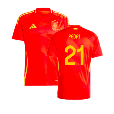 Spain Pedri 21 Home Soccer Jersey Euro 2024