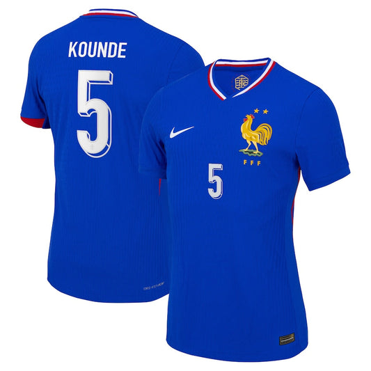 France Jules Koundé 5 Home Soccer Jersey Euro 2024