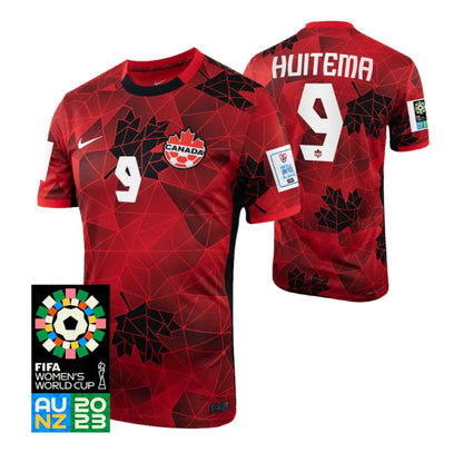 Canada Jordyn Huitema 9 Home Soccer Jersey World Cup 2023