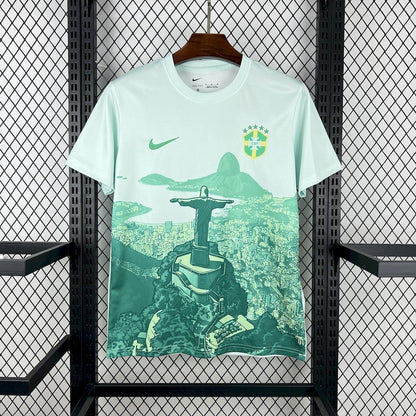Brazil X Cristo Redentor Special Edition Soccer Jersey 2025-2026 - Green