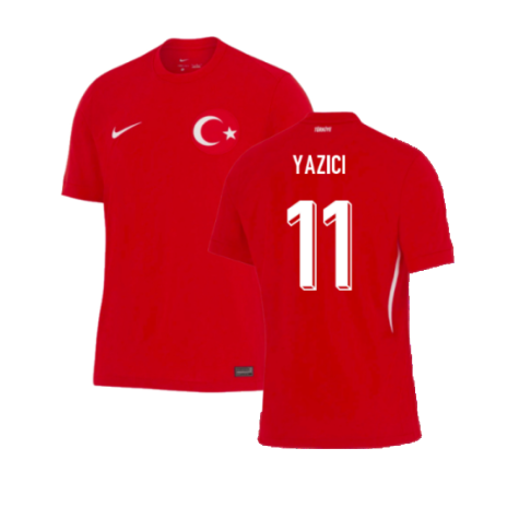 Turkey Yusuf Yazici 11 Away Soccer Jersey Euro 2024