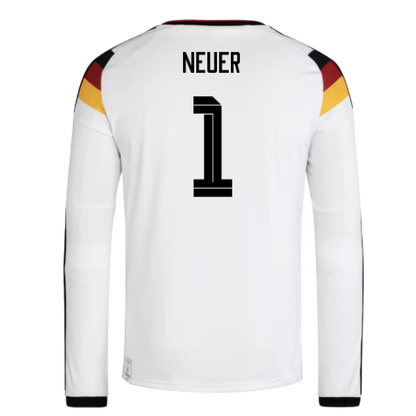 Germany Manuel Neuer 1 Long Sleeve Home Soccer Jersey World Cup 2026