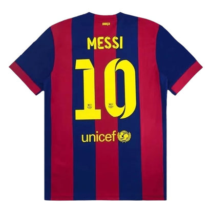 FC Barcelona Lionel Messi 10 Retro Home Soccer Jersey 2014-2015