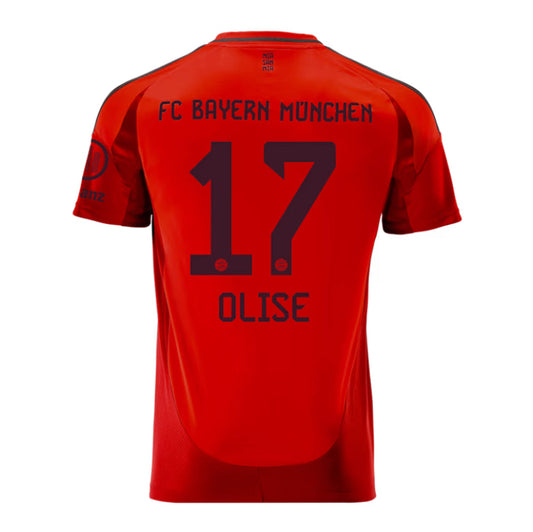 Kids & Junior Bayern Munich Michael Olise 17 Home Soccer Jersey 2024/25