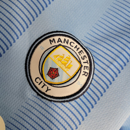 Man City Kevin De Bruyne 17 Kids Home Soccer Jersey 2023/24