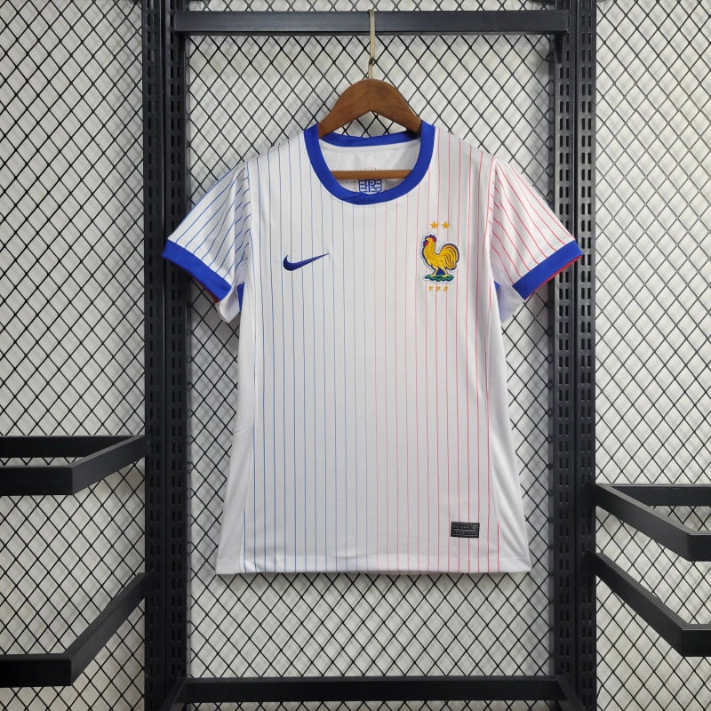 Women's France Ousmane Dembélé 11 Away Soccer Jersey Euro 2024