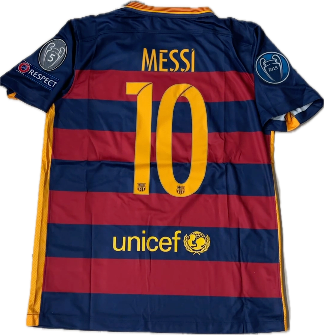 FC Barcelona Lionel Messi 10 Retro Home Soccer Jersey 2015-2016