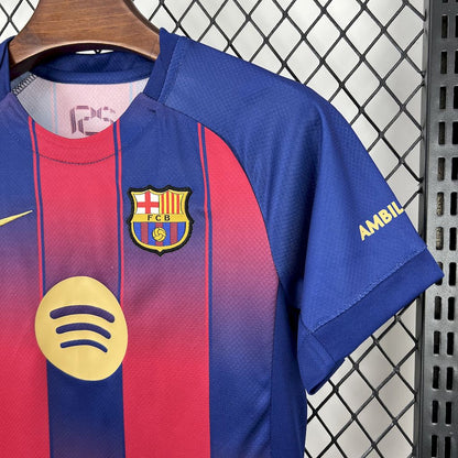FC Barcelona Robert Lewandowski 9 Kids Home Soccer Jersey 2025-2026