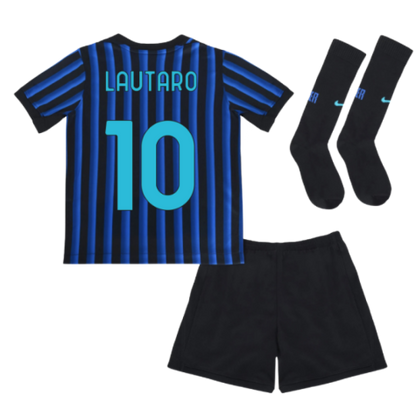 Inter Milan Lautaro Martínez 10 Kids Home Soccer Jersey 2025-2026
