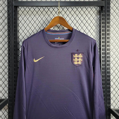 England Long Sleeve Away Soccer Jersey UEFA Euro 2024