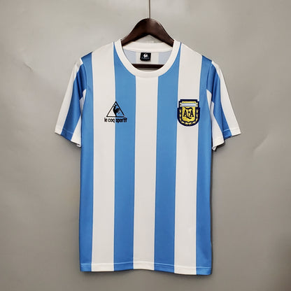 Argentina Home Retro Soccer Jersey World Cup 1986