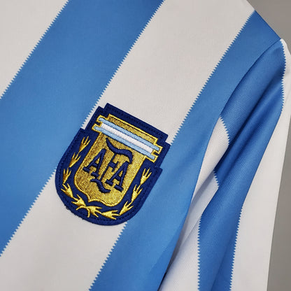 Argentina Home Retro Soccer Jersey World Cup 1986