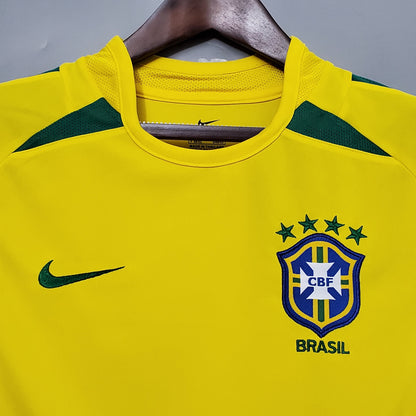 Brazil Retro Home Soccer Jersey World Cup 2002