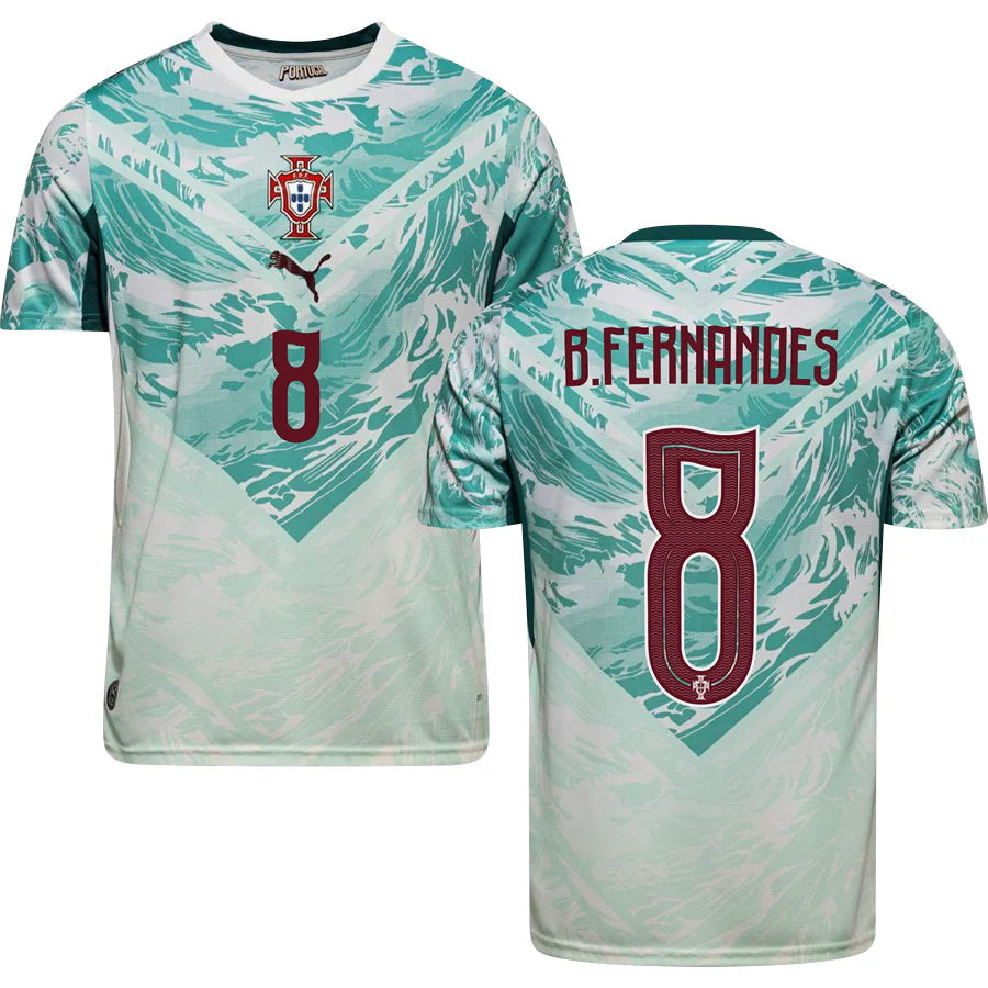 Portugal Bruno Fernandes 8 Away Soccer Jersey World Cup 2026