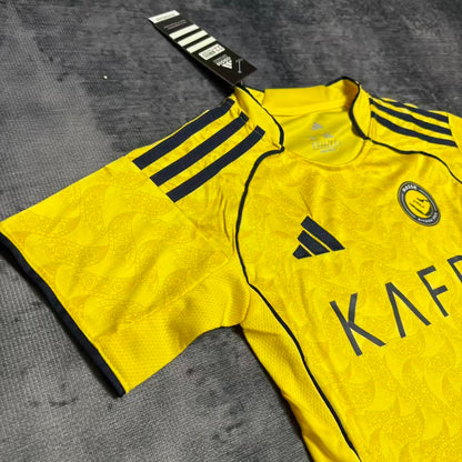 Al Nassr Cristiano Ronaldo 7 Kids Home Soccer Jersey 2025-2026