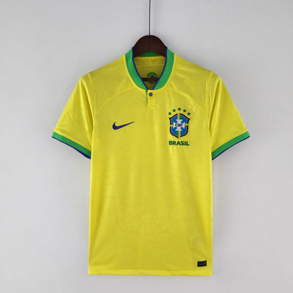 Brazil Neymar JR 10 Home Soccer Jersey World Cup 2022