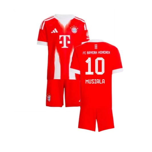 Bayern Munich Jamal Musiala 10 Kids Home Soccer Jersey 2025-2026