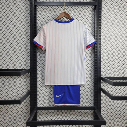 France Kids Away Soccer Jersey UEFA Euro 2024 - White