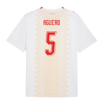 Morocco Nayef Aguerd 5 Away Soccer Jersey World Cup 2026