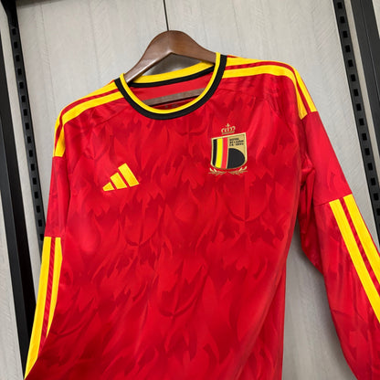 Belgium Long Sleeve Home Soccer Jersey World Cup 2026