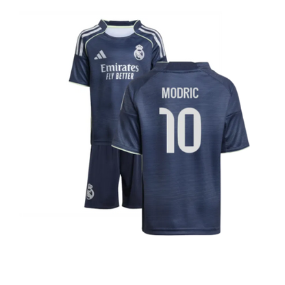 Real Madrid Luka Modrić 10 Kids Away Soccer Jersey 2025-2026