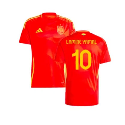 Spain Lamine Yamal 10 Home Soccer Jersey 2024/25