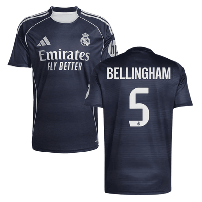 Real Madrid Jude Bellingham 5 Away Soccer Jersey 2025-2026