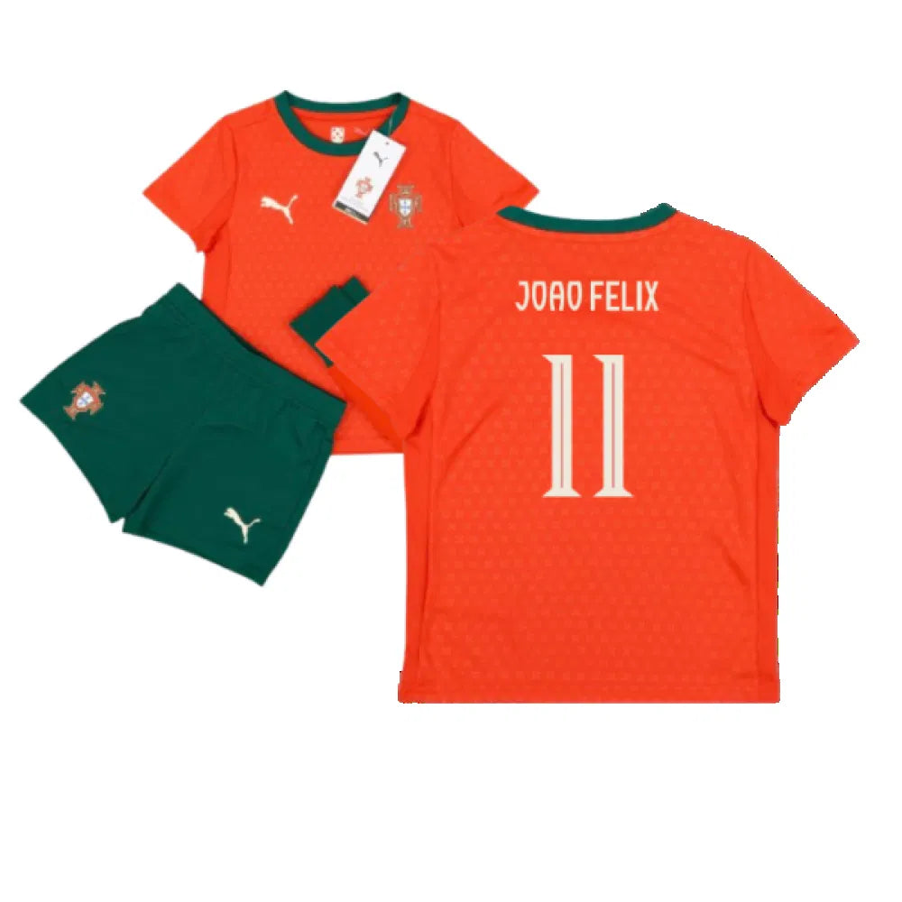 Portugal João Félix 11 Home Soccer Jersey Kids Kit 2025-2026
