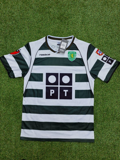 Sporting Lissabon CP Cristiano Ronaldo 28 Retro Home Soccer Jersey 2001-2003