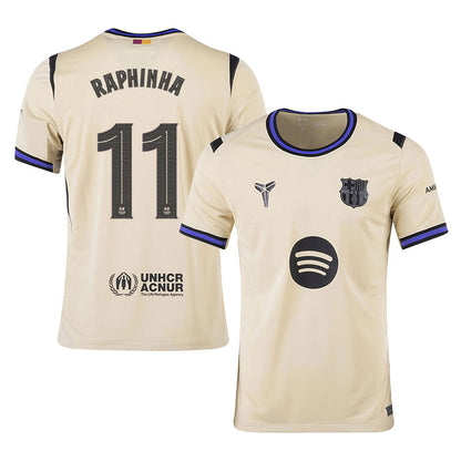 FC Barcelona Raphinha 11 Away Soccer Jersey 2025-2026