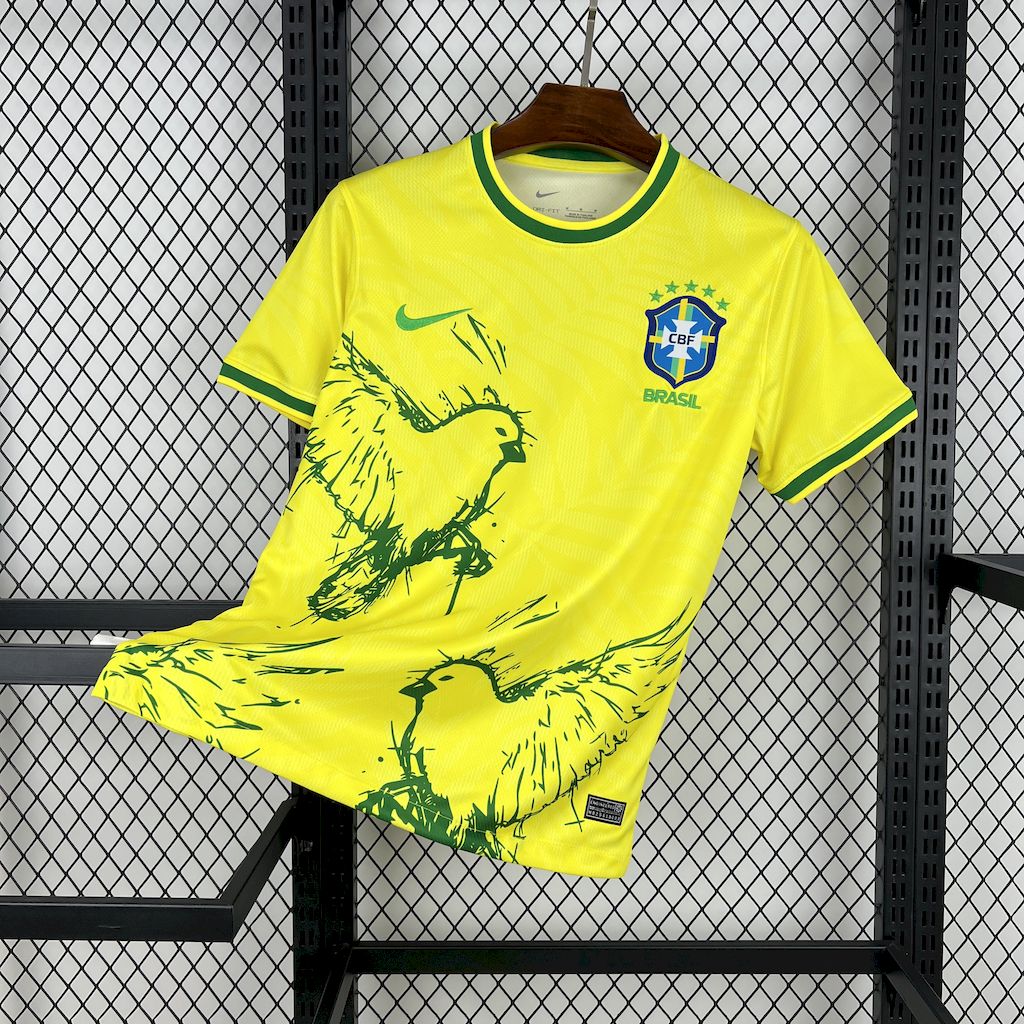 Brazil X Pombo Special Edition Soccer Jersey 2025-2026 - Yellow