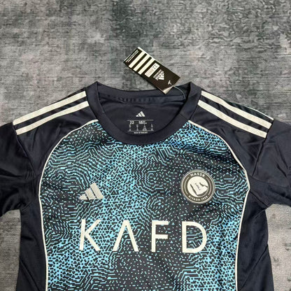 Al Nassr Cristiano Ronaldo 7 Kids Away Soccer Jersey 2025-2026