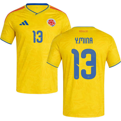 Colombia Yerry Mina 13 Home Soccer Jersey World Cup 2026