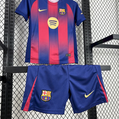 FC Barcelona Robert Lewandowski 9 Kids Home Soccer Jersey 2025-2026