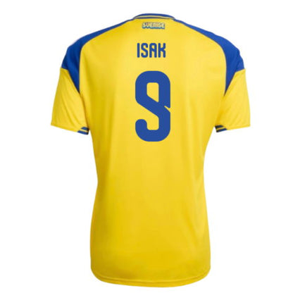 Sweden Alexander Isak 9 Home Soccer Jersey World Cup 2026