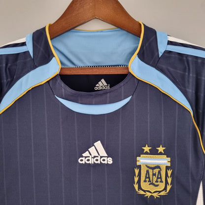 Argentina Lionel Messi 19 Away Retro Soccer Jersey World Cup 2006