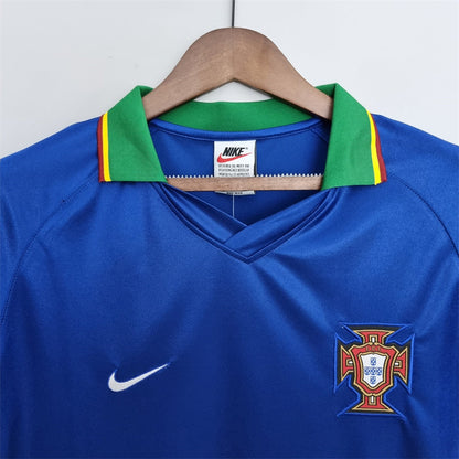 Portugal Retro Away Soccer Jersey World Cup 1998 - Blue