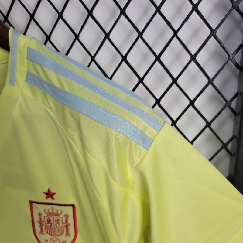 Spain Andrés Iniesta 6 Kids Away Soccer Jersey Euro 2024