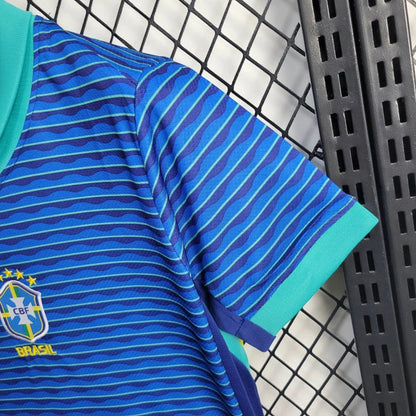Brazil Kids Away Soccer Jersey 2024/25 - Blue