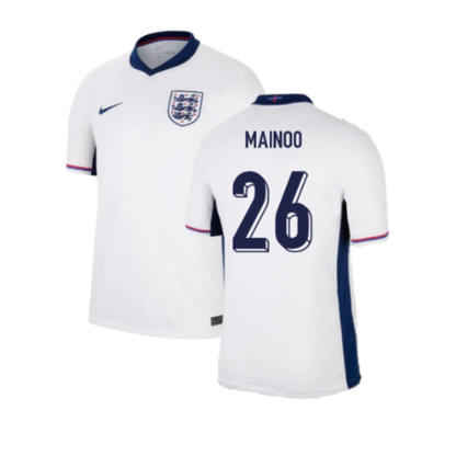 England Kobbie Mainoo 26 Home Soccer Jersey Euro 2024