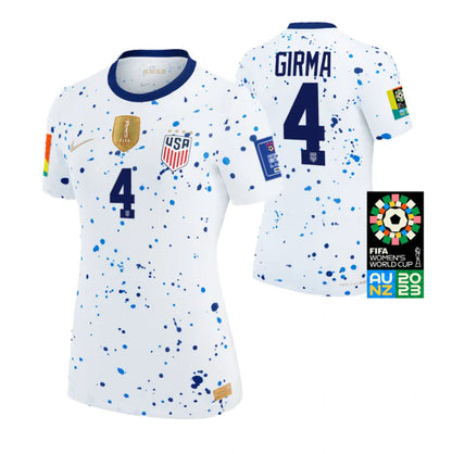 USA Women's Naomi Girma 4 Home Soccer Jersey World Cup 2023
