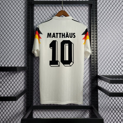 Germany Lothar Matthäus 10 Home Retro Soccer Jersey World Cup 1990