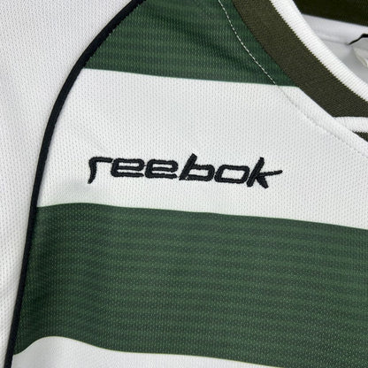 Sporting Lissabon CP Cristiano Ronaldo 28 Retro Long Sleeve Home Soccer Jersey 2001-2003