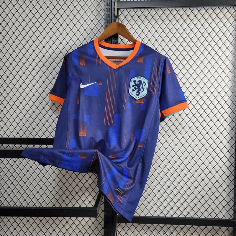 Netherlands Steven Bergwijn 7 Away Soccer Jersey Euro 2024